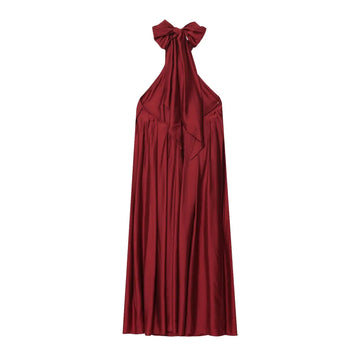 MQTIME  -  summer women's casual simple design sexy backless sleeveless halter neck long fashion dress